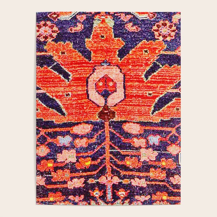 Hamadan Vintage Persian Tribal Rug Print Poster Gallery Image 4