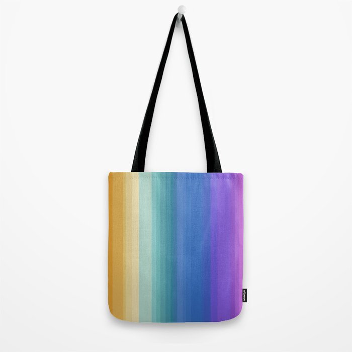Classic Stripes XVI - Ombre Rainbow Tote Bag Gallery Image 2