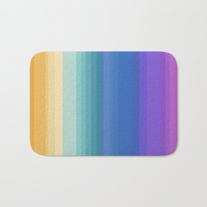 Classic Stripes XVI - Ombre Rainbow Bath Mat Gallery Image 1