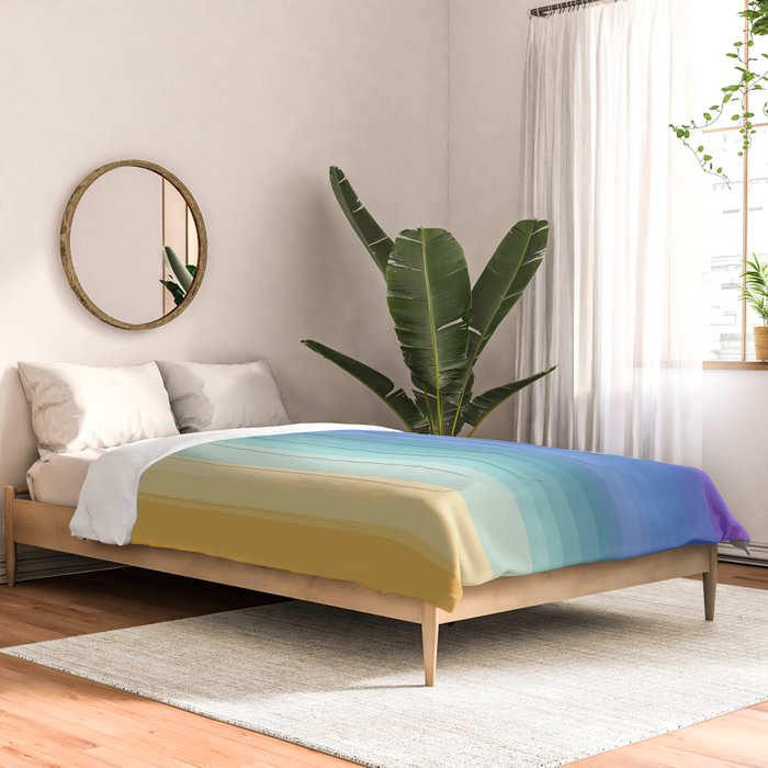 Classic Stripes XVI - Ombre Rainbow Comforter Gallery Image 2