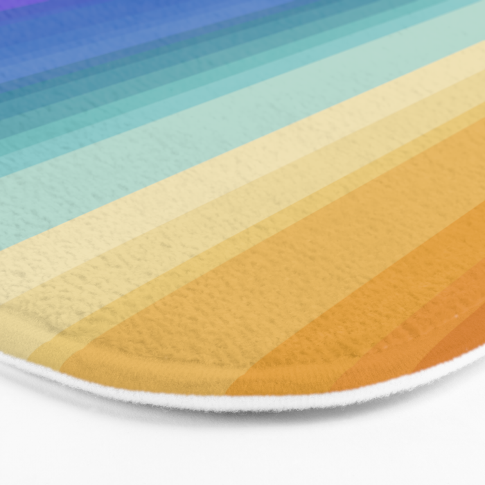 Classic Stripes XVI - Ombre Rainbow Bath Mat Gallery Image 3