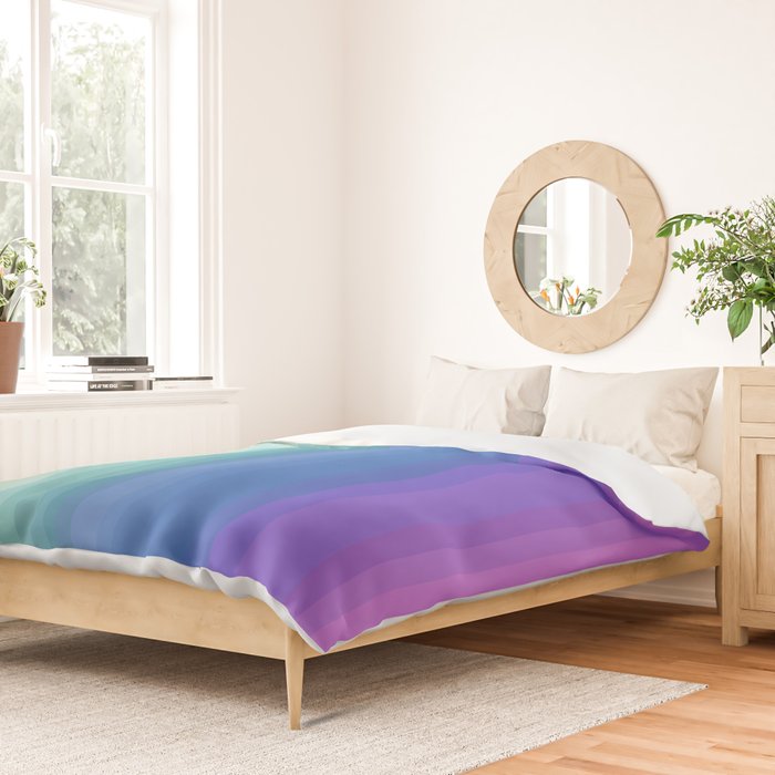 Classic Stripes XVI - Ombre Rainbow Duvet Cover Gallery Image 2