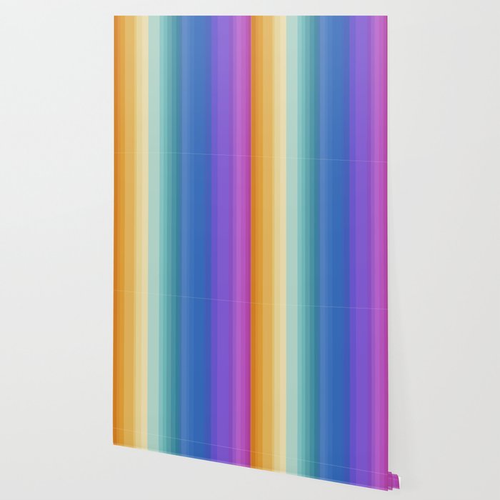 Classic Stripes XVI - Ombre Rainbow Wallpaper Gallery Image 2