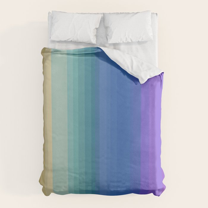 Classic Stripes XVI - Ombre Rainbow Duvet Cover Gallery Image 6