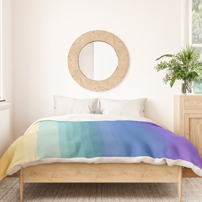 Classic Stripes XVI - Ombre Rainbow Duvet Cover Gallery Image 3