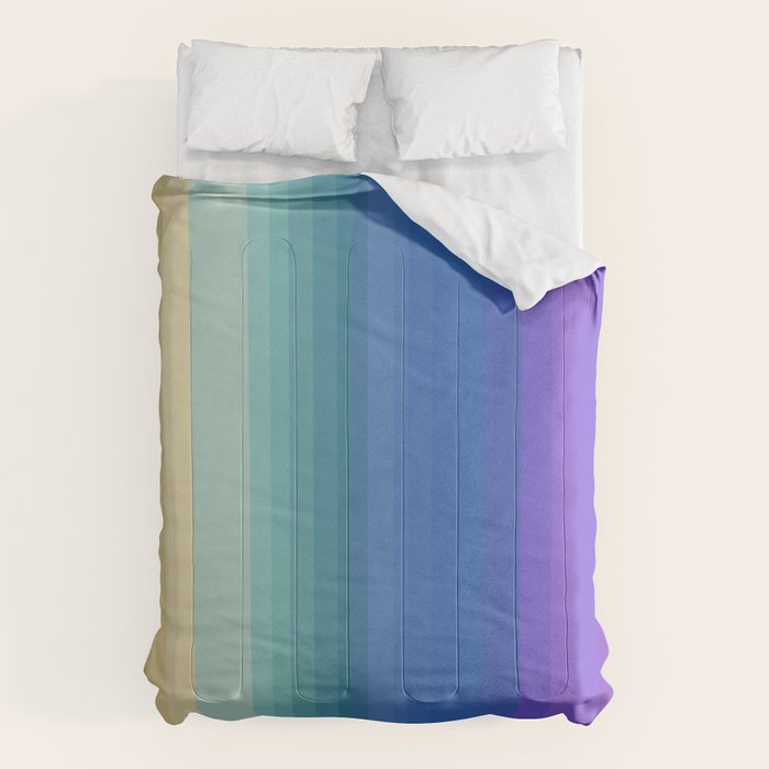 Classic Stripes XVI - Ombre Rainbow Comforter Gallery Image 6