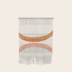 Terracotta Mid Century Abstract Rainbow Arches Wall Hanging Gallery Image 1