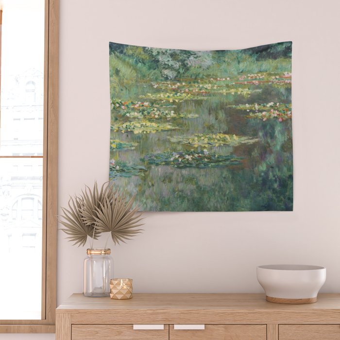 Water Lily Pond Claude Monet Wall Tapestry Gallery Image 2