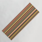 Classic Stripes X - Vintage Neutral Yoga Mat Gallery Image 1