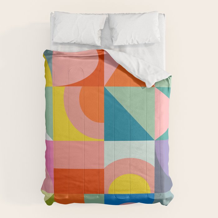 mid mod summer checkers Comforter Gallery Image 1