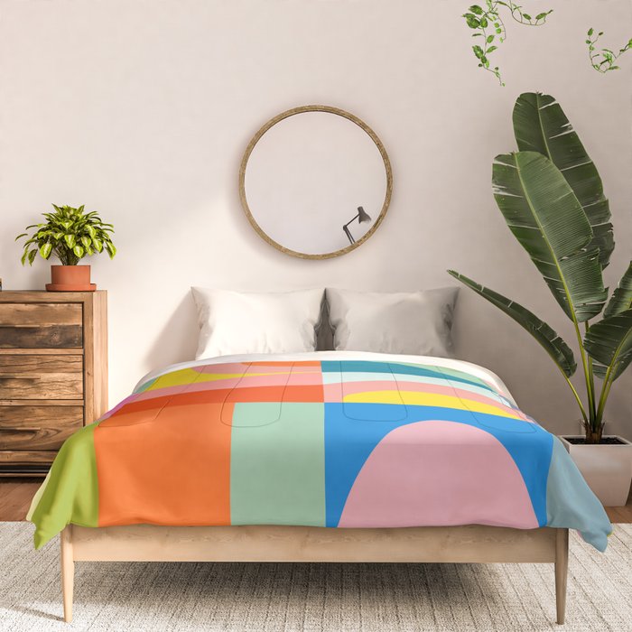 mid mod summer checkers Comforter Gallery Image 3