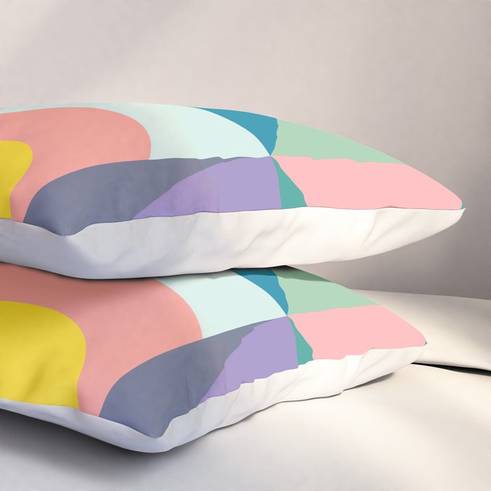 mid mod summer checkers Pillow Sham Gallery Image 3