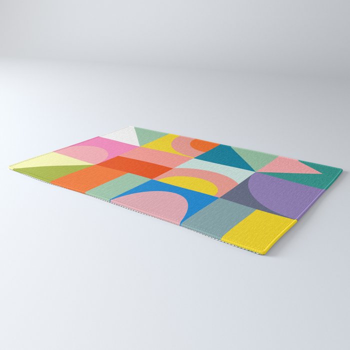 mid mod summer checkers Rug Gallery Image 3