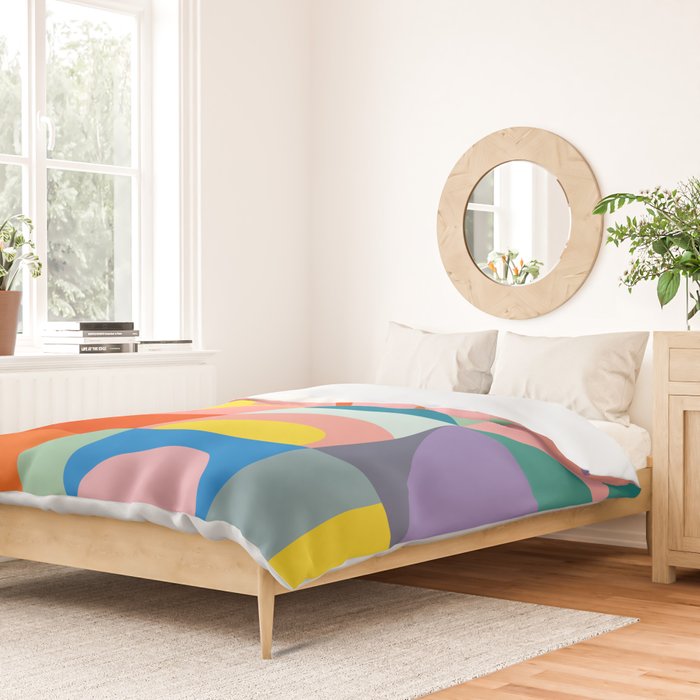 mid mod summer checkers Duvet Cover Gallery Image 2