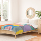 mid mod summer checkers Duvet Cover Gallery Image 2