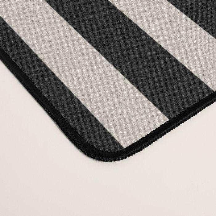 Greek Key Pattern 123 Black and Linen White Desk Mat Gallery Image 4