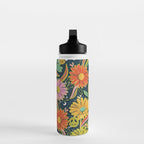 Drippy Daisy Dreamscape - Electric on Navy Water Bottle Gallery Image 3