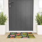 Drippy Daisy Dreamscape - Electric on Navy Welcome Mat Gallery Image 3