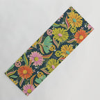 Drippy Daisy Dreamscape - Electric on Navy Yoga Mat Gallery Image 1