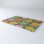 Drippy Daisy Dreamscape - Electric on Navy Rug Gallery Image 3