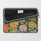 Drippy Daisy Dreamscape - Electric on Navy Laptop Sleeve Gallery Image 2