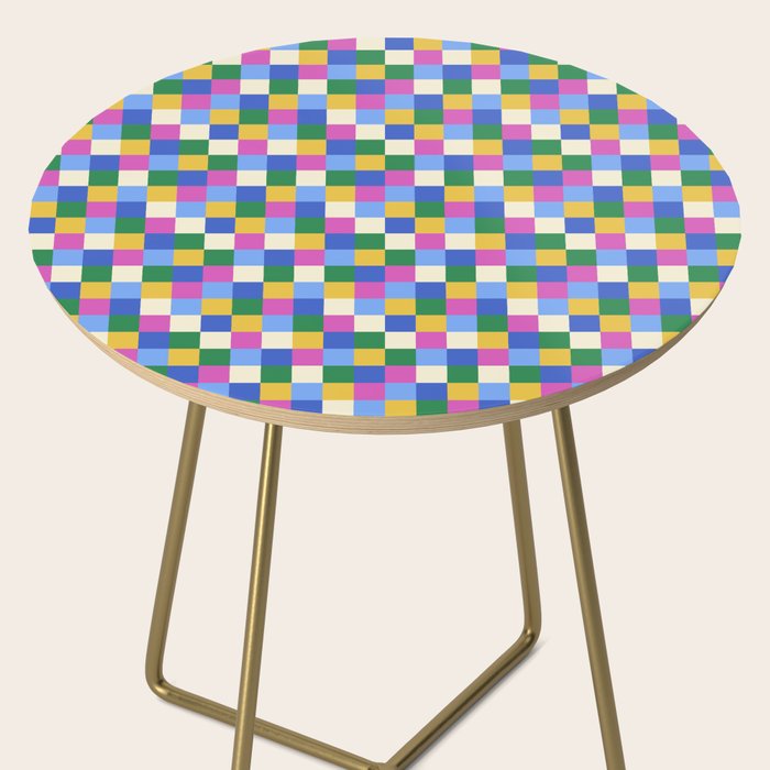 Bold Colorful Checks Pattern - Small XVI Side Table Gallery Image 2