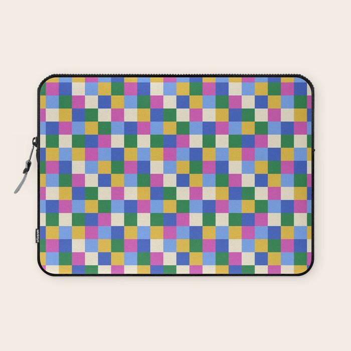 Bold Colorful Checks Pattern - Small XVI Laptop Sleeve Gallery Image 1