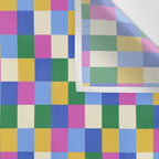 Bold Colorful Checks Pattern - Small XVI Wall Tapestry Gallery Image 3