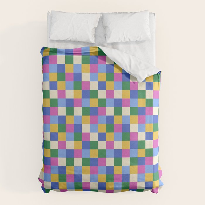 Bold Colorful Checks Pattern - Small XVI Duvet Cover Gallery Image 6