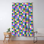 Bold Colorful Checks Pattern - Small XVI Window Curtain Gallery Image 5