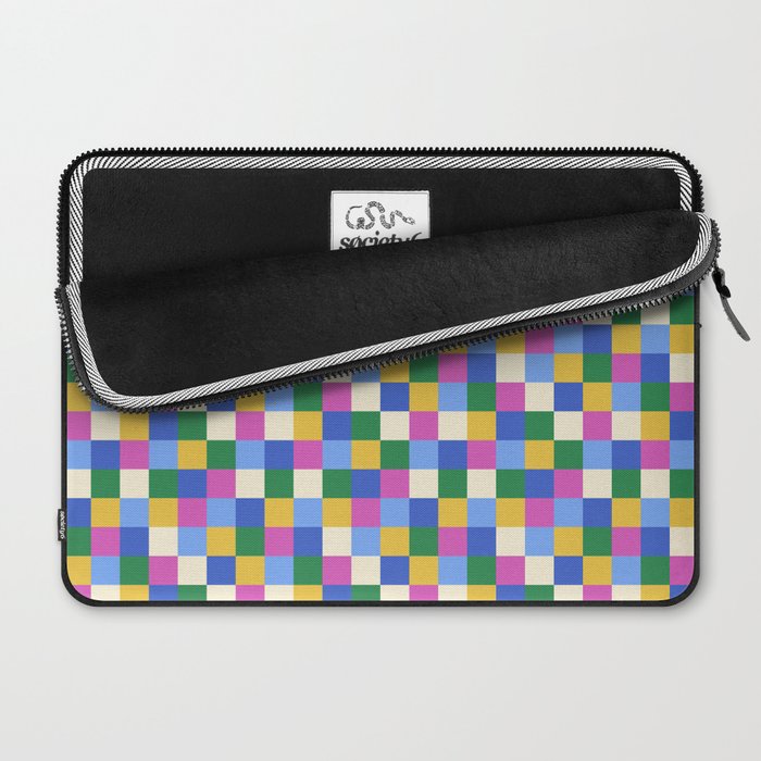 Bold Colorful Checks Pattern - Small XVI Laptop Sleeve Gallery Image 2