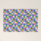 Bold Colorful Checks Pattern - Small XVI Welcome Mat Gallery Image 1