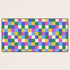 Bold Colorful Checks Pattern - Small XVI Desk Mat Gallery Image 3