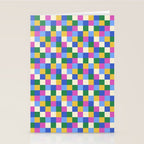 Bold Colorful Checks Pattern - Small XVI Stationery Card Gallery Image 2