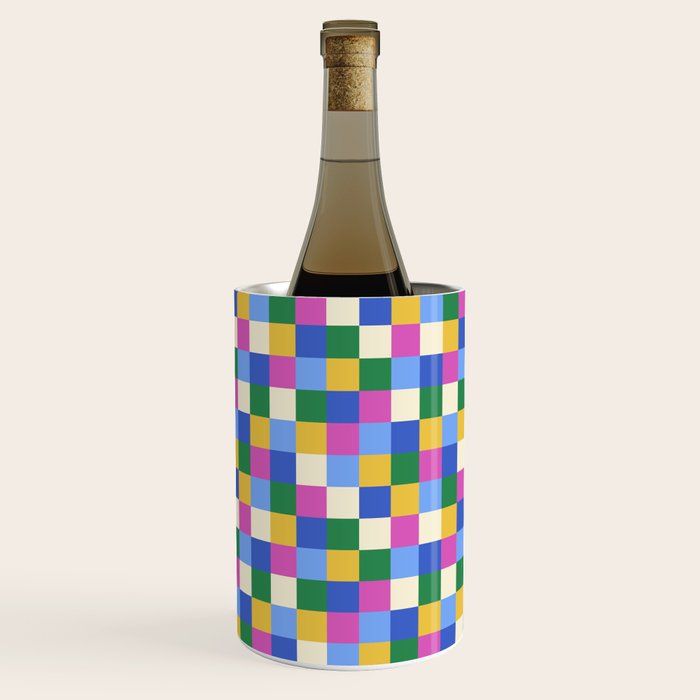 Bold Colorful Checks Pattern - Small XVI Wine Chiller Gallery Image 3
