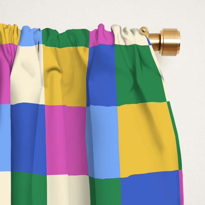 Bold Colorful Checks Pattern - Small XVI Window Curtain Gallery Image 2