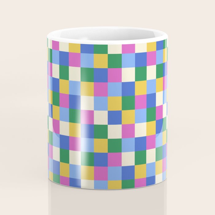 Bold Colorful Checks Pattern - Small XVI Coffee Mug Gallery Image 4