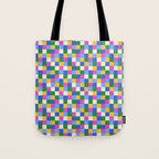 Bold Colorful Checks Pattern - Small XVI Tote Bag Gallery Image 1