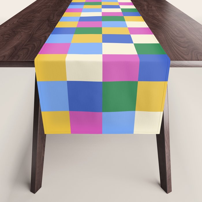 Bold Colorful Checks Pattern - Small XVI Table Runner Gallery Image 1