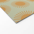 Boho Summer Sun Pattern VIII Sage and Orange Welcome Mat Gallery Image 2