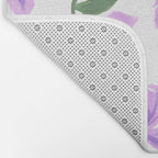 Lilac gouache flowers Bath Mat Gallery Image 2