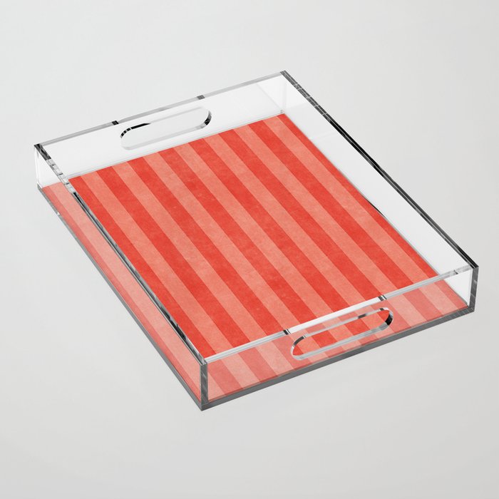 STRIPES - 004 - red Acrylic Tray Gallery Image 1