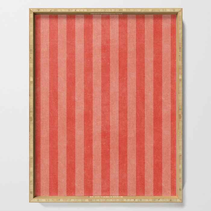 STRIPES - 004 - red Serving Tray Gallery Image 1