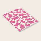 Playful Pink Cats Pattern Notebook Gallery Image 2