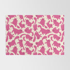 Playful Pink Cats Pattern Rug Gallery Image 2