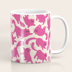 Playful Pink Cats Pattern Coffee Mug Gallery Image 1