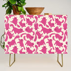 Playful Pink Cats Pattern Credenza Gallery Image 1