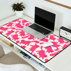Playful Pink Cats Pattern Desk Mat Gallery Image 2