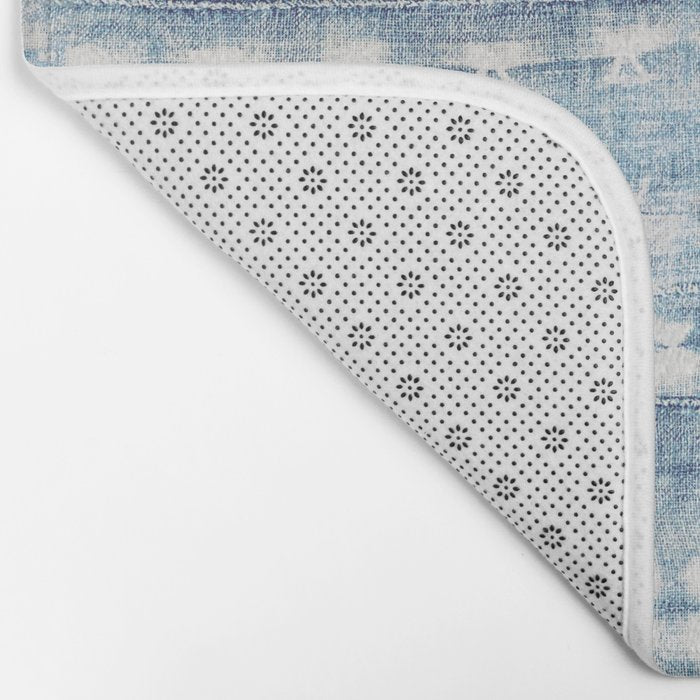 Rustic Indigo Bath Mat Gallery Image 2