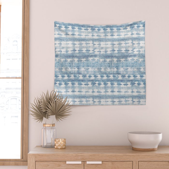 Rustic Indigo Wall Tapestry Gallery Image 2